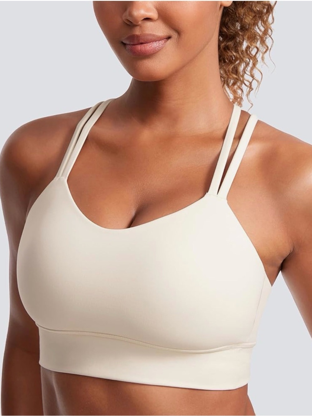 CRZ YOGA Butterluxe Strappy Longline Sports Bra - Small